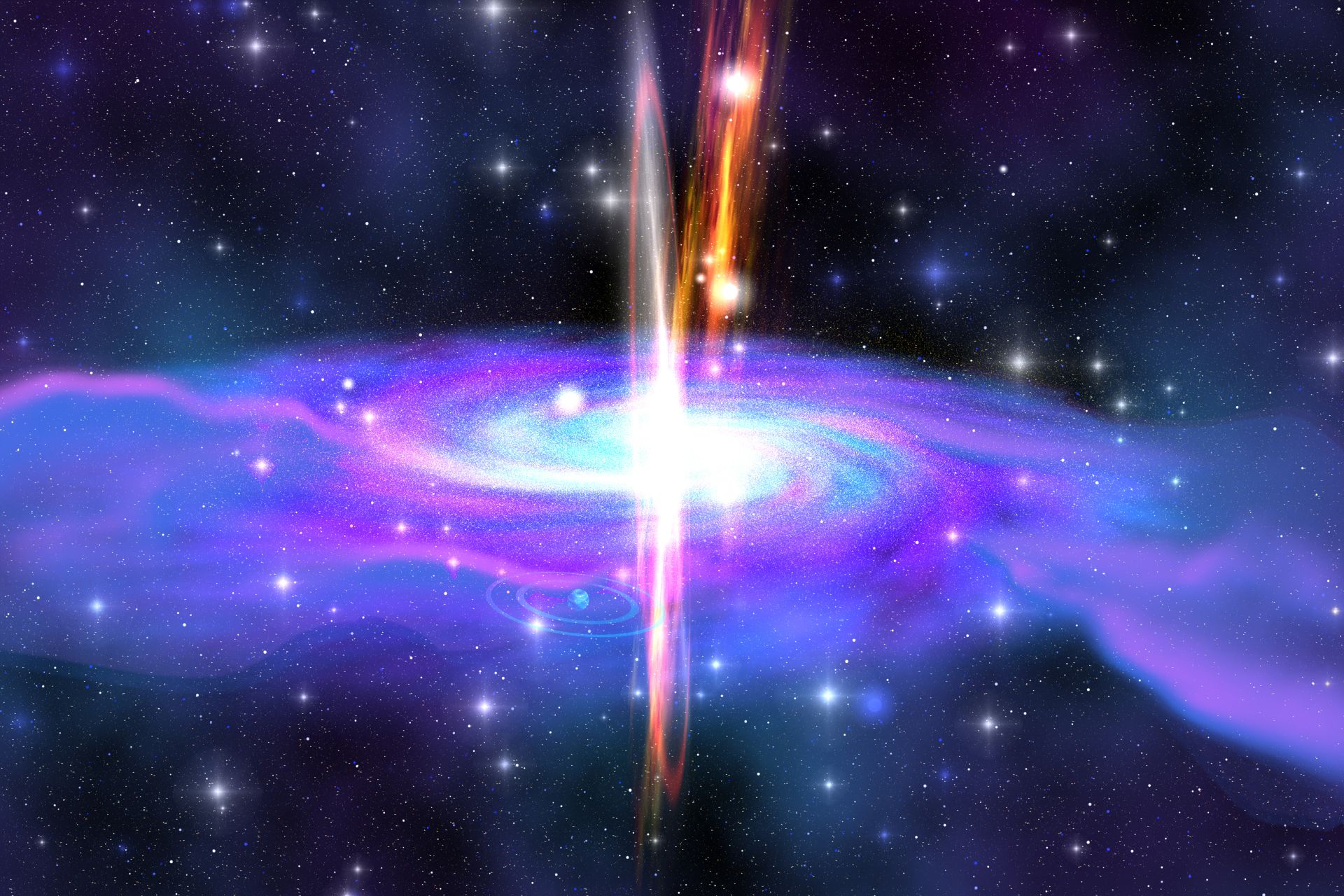 Un vânt cosmic extrem, produs de o gaură neagră, traversează universul cu 30% din velocitatea luminii